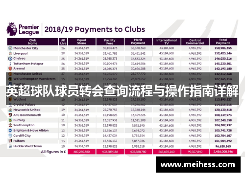 英超球队球员转会查询流程与操作指南详解